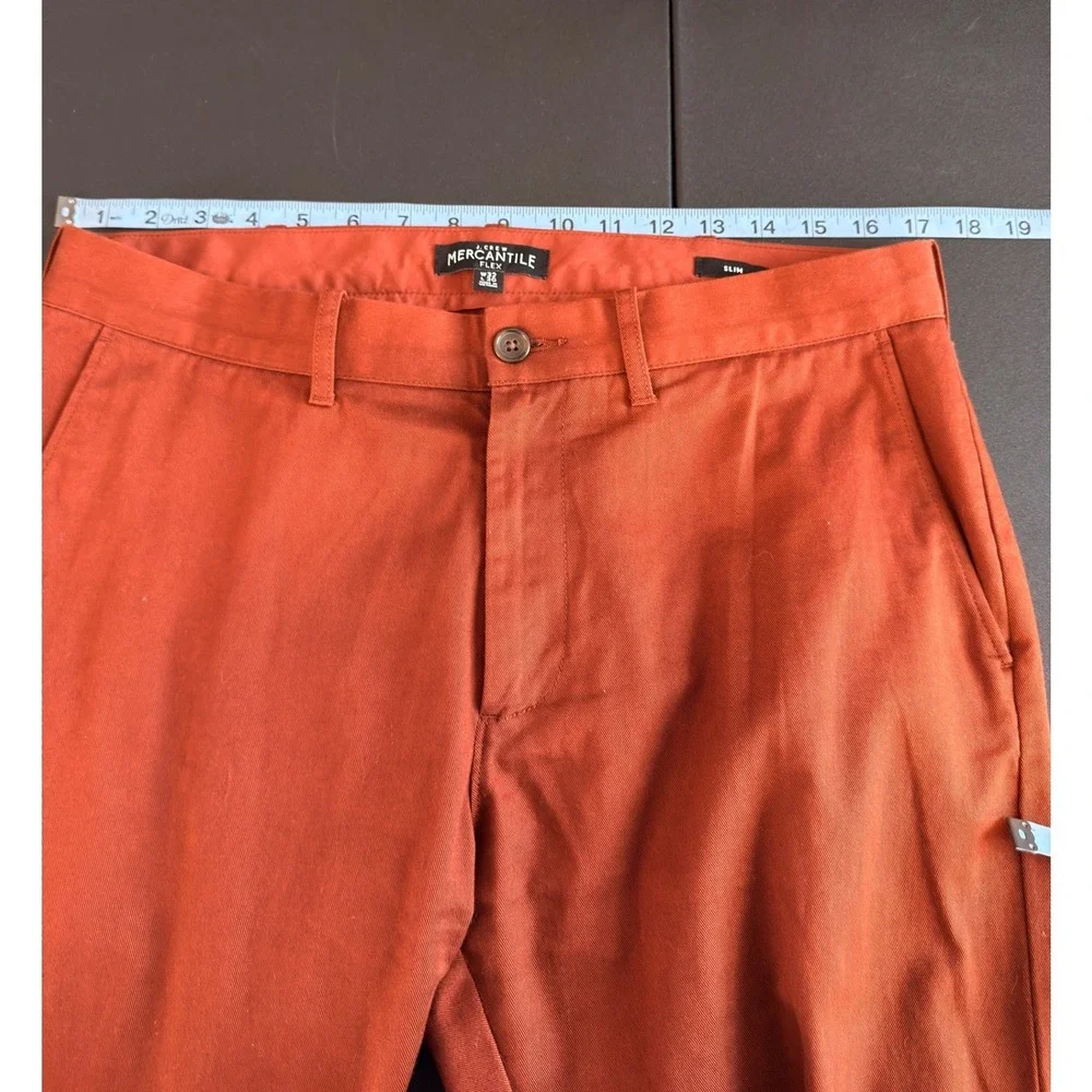 J.Crew Slim Fit Flex Chino Pant Men's Rust Orange Work Office Career 32 x‎ 30